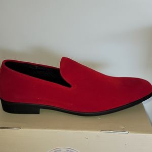 Vangelo size 12W red slip on dress shoe